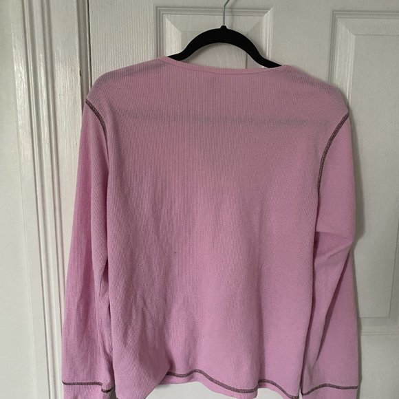 Y2K Waffle Knit Pink Long Sleeve - Picture 2 of 4